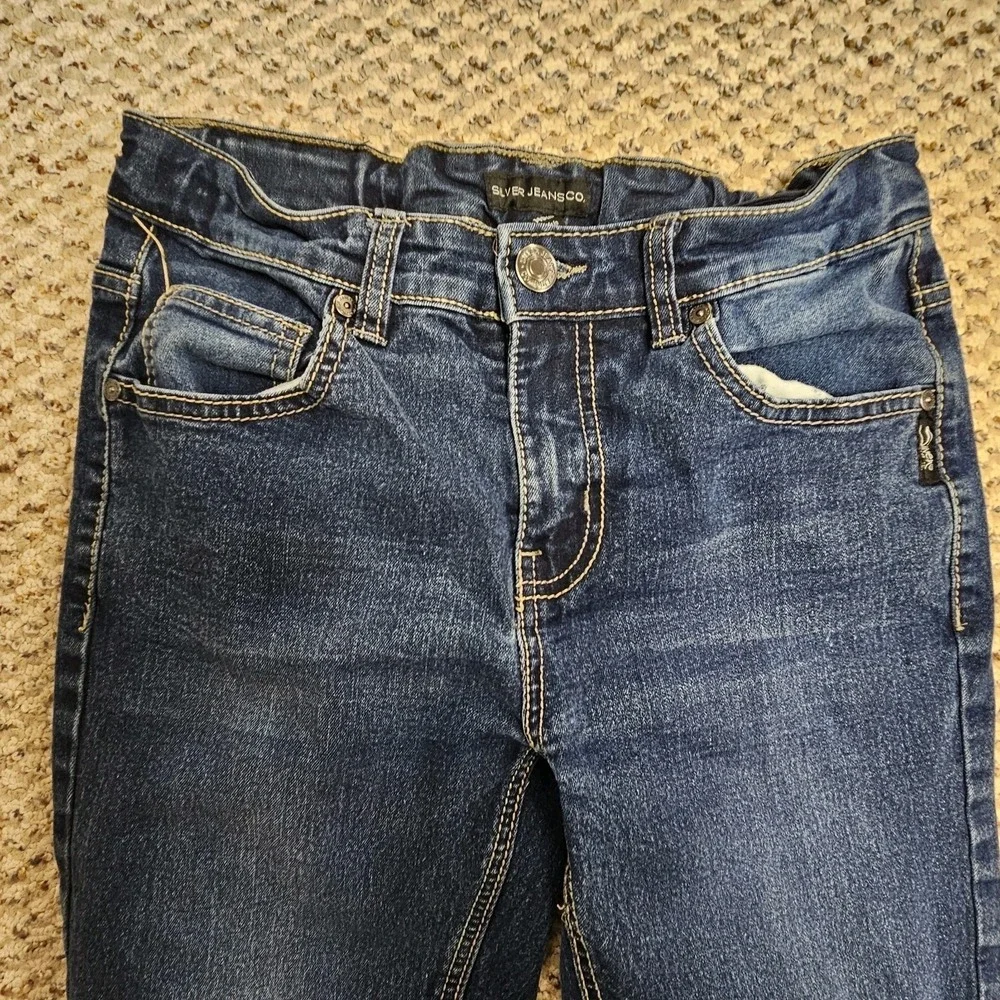 Lot of 2 - Silver Jeans‎ Zane Garret Girls Size 10 Denim Cowboy Bootcut Jeans